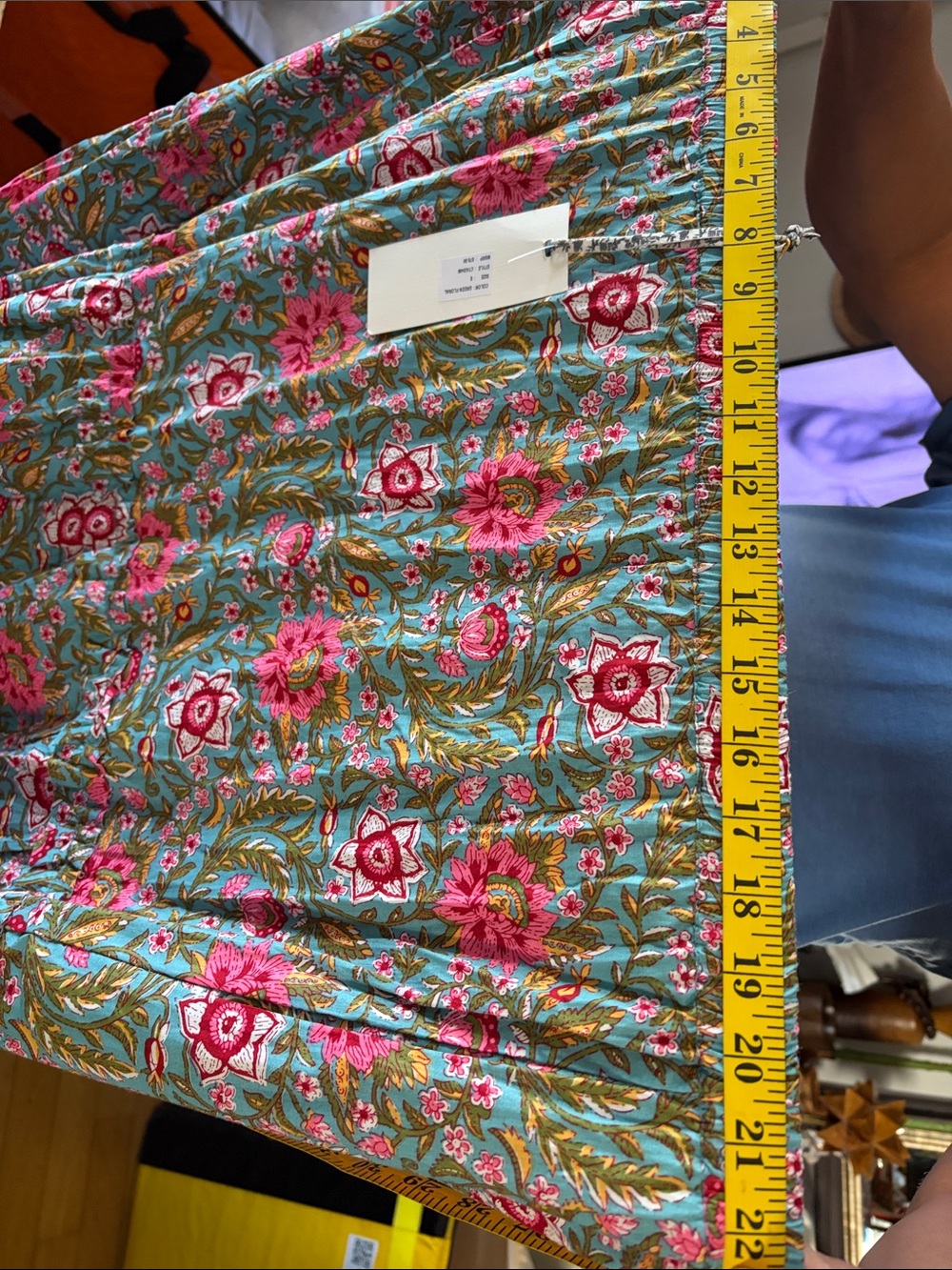 Jennifer & Grace Floral Tiered Maxi Skirt - Pink & Aqua/ size small . - Picture 9 of 9